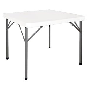 Bolero PE Square Folding Table 3ft White (Single) Bolero PE Square Folding Table 3ft White (Single)