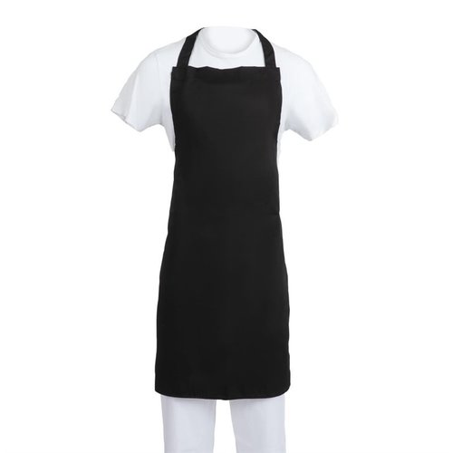 Whites Chefs Clothing Wyprzedaż - Fartuch czarny Polycotton Bib XL Whites Chefs Clothing Wyprzedaż - Fartuch czarny Polycotton Bib XL