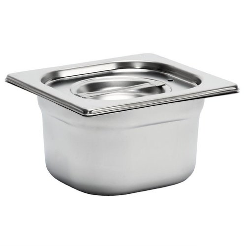 Gastro M Stainless Steel Gastronorm Pan 1/6 100 mm Gastro M Stainless Steel Gastronorm Pan 1/6 100 mm