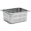 Gastro M Stainless Steel Gastronorm Pan 1/2 150 mm, Perforated Gastro M Stainless Steel Gastronorm Pan 1/2 150 mm, Perforated