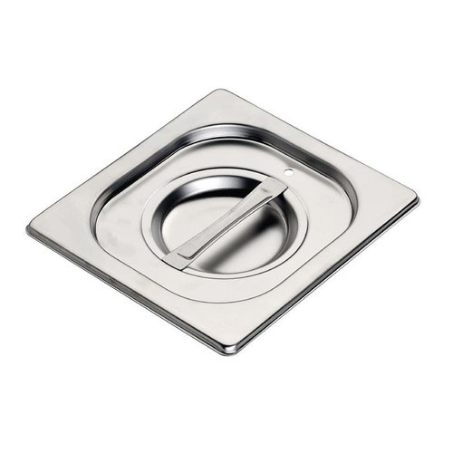 Gastro M Stainless Steel Gastronorm Lid 1/6 with Seal and Handle Gastro M Stainless Steel Gastronorm Lid 1/6 with Seal and Handle