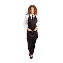 Whites Chefs Clothing Whites V Neck Service Apron Black