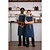 Whites Chefs Clothing Fartuch Southside Bistro Denim Blue Tan Ties