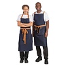 Whites Chefs Clothing Fartuch Southside Bistro Denim Blue Tan Ties
