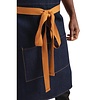 Whites Chefs Clothing Southside Bistro Apron Denim Blue Tan Ties