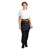 Whites Chefs Clothing Southside Waist Apron Denim Blue Tan Ties