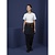 Whites Chefs Clothing Southside Waist Apron Denim Blue Tan Ties