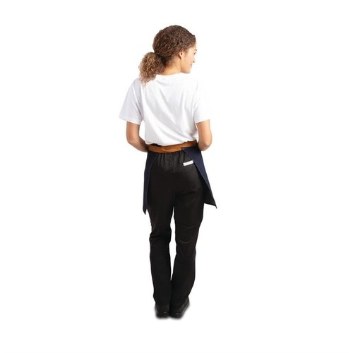 Whites Chefs Clothing Southside Waist Apron Denim Blue Tan Ties Whites Chefs Clothing Southside Waist Apron Denim Blue Tan Ties