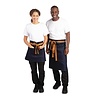 Whites Chefs Clothing Southside Waist Apron Denim Blue Tan Ties