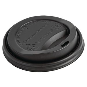 Fiesta Green Black Compostable Coffee Cup Lids 340 ml (Pack of 1000)