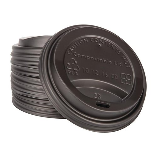 Fiesta Green Black Compostable Coffee Cup Lids 340 ml (Pack of 1000) Fiesta Green Black Compostable Coffee Cup Lids 340 ml (Pack of 1000)