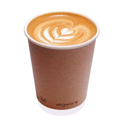 Vegware Brown Compostable Coffee Cups Double Wall 230 ml (Pack of 500) Vegware Brown Compostable Coffee Cups Double Wall 230 ml (Pack of 500)