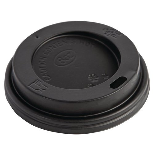 Fiesta Black Disposable Coffee Cup Lids 225 ml (Pack of 50) Fiesta Black Disposable Coffee Cup Lids 225 ml (Pack of 50)