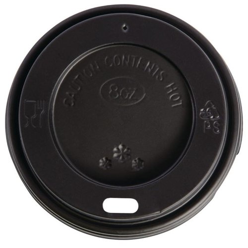 Fiesta Black Disposable Coffee Cup Lids 225 ml (Pack of 50) Fiesta Black Disposable Coffee Cup Lids 225 ml (Pack of 50)