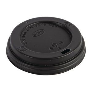 Fiesta Black Disposable Coffee Cup Lids 340 ml and 455 ml (Pack of 50)