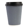 Fiesta Black Disposable Coffee Cup Lids 340 ml and 455 ml (Pack of 50)