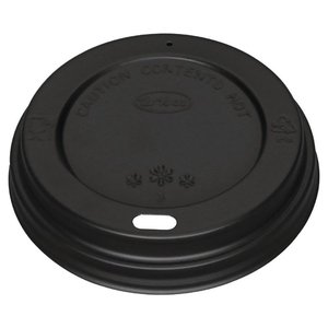 Fiesta Black Disposable Coffee Cup Lids 340 ml and 455 ml (Pack of 1000)