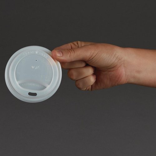 Vegware Kompostowalna pokrywka do kubka 225 ml biała (1000 szt.) Vegware Kompostowalna pokrywka do kubka 225 ml biała (1000 szt.)