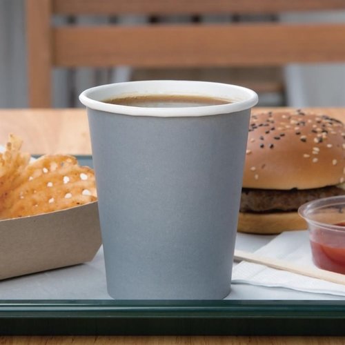 Fiesta Kubek z pojedyńczą ścianką do kawy 225 ml szary (1000 szt.) Fiesta Kubek z pojedyńczą ścianką do kawy 225 ml szary (1000 szt.)