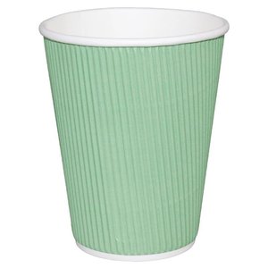 Fiesta Turquoise Disposable Coffee Cups Ripple Wall 340 ml (Pack of 500)