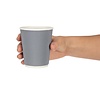 Fiesta Grey Disposable Coffee Cups Ripple Wall Charcoal 225 ml (Pack of 25)