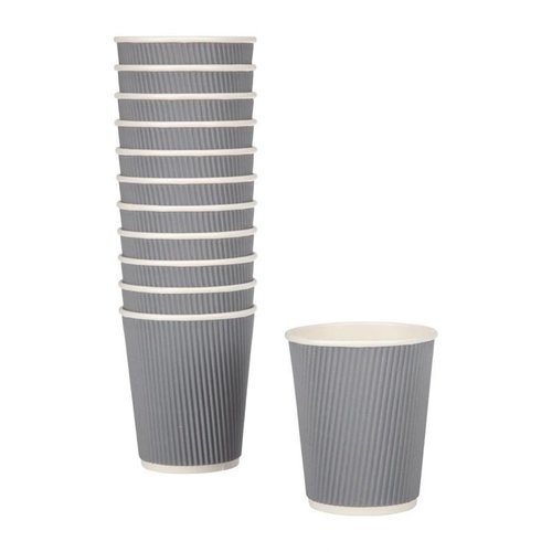 Fiesta Kubek do kawy karbowany 225 ml szary (500 szt.) Fiesta Kubek do kawy karbowany 225 ml szary (500 szt.)