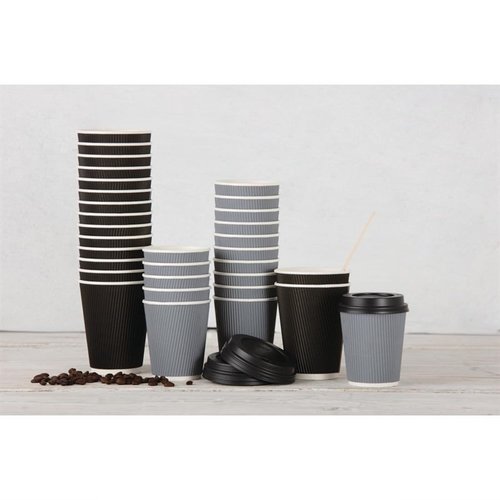 Fiesta Kubek do kawy karbowany 225 ml szary (500 szt.) Fiesta Kubek do kawy karbowany 225 ml szary (500 szt.)
