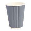 Fiesta Grey Disposable Coffee Cups Ripple Wall Charcoal 340 ml (Pack of 500)