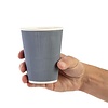 Fiesta Grey Disposable Coffee Cups Ripple Wall Charcoal 340 ml (Pack of 500)