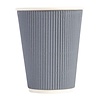 Fiesta Grey Disposable Coffee Cups Ripple Wall Charcoal 340 ml (Pack of 500)