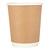 Fiesta Brown Disposable Coffee Cups Double Wall Kraft 225 ml (Pack of 25)