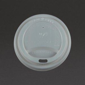 Vegware White Compostable Coffee Cup Lids 225 ml (Pack of 1000)