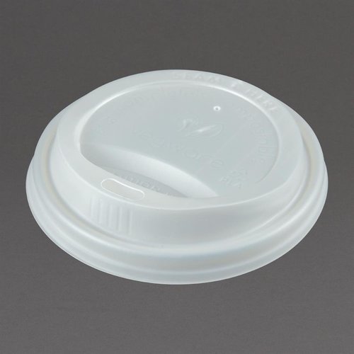 Vegware Kompostowalna pokrywka do kubka 225 ml biała (1000 szt.) Vegware Kompostowalna pokrywka do kubka 225 ml biała (1000 szt.)