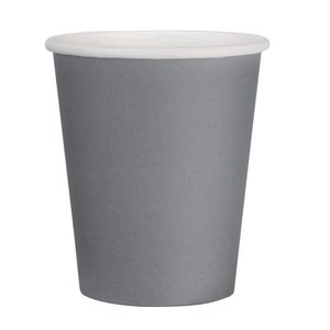 Fiesta Grey Single Wall Takeaway Coffee Cups Charcoal 225 ml (Pack of 1000)