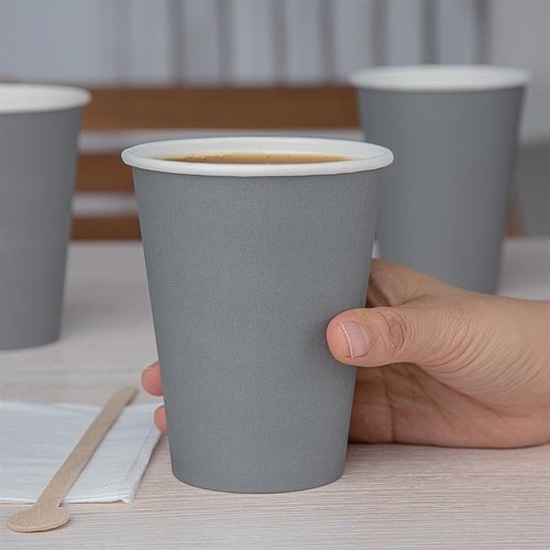 Fiesta Kubek z pojedyńczą ścianką do kawy 340 ml szary (1000 szt.) Fiesta Kubek z pojedyńczą ścianką do kawy 340 ml szary (1000 szt.)