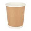Fiesta Brown Disposable Coffee Cups Double Wall Kraft 225 ml (Pack of 25)