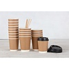 Fiesta Brown Disposable Coffee Cups Double Wall Kraft 225 ml (Pack of 25)