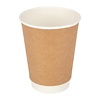 Fiesta Brown Disposable Coffee Cups Double Wall Kraft 340 ml (Pack of 500)