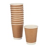 Fiesta Brown Disposable Coffee Cups Double Wall Kraft 340 ml (Pack of 500)