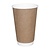 Fiesta Brown Disposable Coffee Cups Double Wall Kraft 340 ml (Pack of 500)