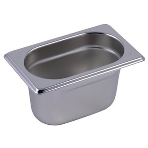 Gastro M Stainless Steel Gastronorm Pan 1/9 100 mm Gastro M Stainless Steel Gastronorm Pan 1/9 100 mm