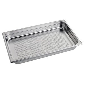 Gastro M Stainless Steel Gastronorm Pan 1/1 65 mm, Perforated Gastro M Stainless Steel Gastronorm Pan 1/1 65 mm, Perforated