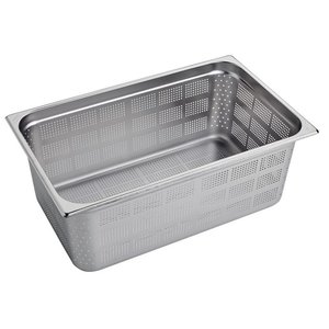 Gastro M Stainless Steel Gastronorm Pan 1/1 200 mm, Perforated Gastro M Stainless Steel Gastronorm Pan 1/1 200 mm, Perforated