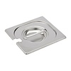 Gastro M Stainless Steel Gastronorm Lid 1/6 Notched and Handle