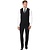 Events Men's Black Waiting Trouser Regular Leg 44"