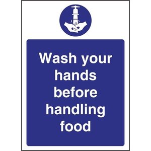 Vogue Wash hands Before Handling Food Sign Vogue Wash hands Before Handling Food Sign