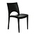 XXLselect Black Stackable Chair for Outdoor Use