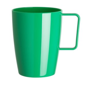 Kristallon Polycarbonate Handled Beakers Green 284ml (Pack of 12) Kristallon Polycarbonate Handled Beakers Green 284ml (Pack of 12)