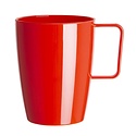 Kristallon Poliwęglanowy Kubek z uchwytem Czerwony 284ml (12 szt)