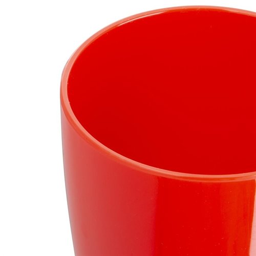 Kristallon Polycarbonate Handled Beakers Red 284ml (Pack of 12) Kristallon Polycarbonate Handled Beakers Red 284ml (Pack of 12)